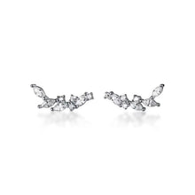 Load image into Gallery viewer, White Gold Plated Silver Floral Ear Cuffs Earring
