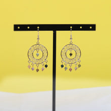 Load image into Gallery viewer, Ethnic Style Earrings in 18K Gold Plated Silver - Circle

