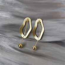 Load image into Gallery viewer, Gold Plated Irregular Shape with Mini Balls Drop Earrings
