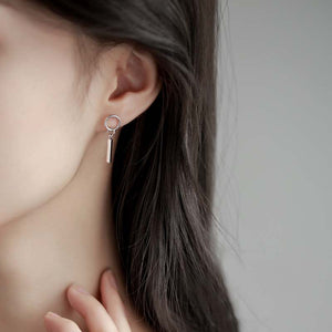 Asymmetric Geometric Pierced Earrings