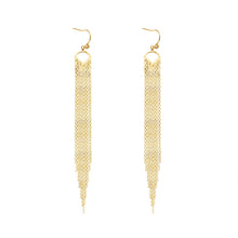 Load image into Gallery viewer, Party Wear Gold Plated Long Tassel Chic Earrings
