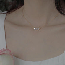 Load image into Gallery viewer, Elegant Three Mini Pearl Chain Necklace Choker
