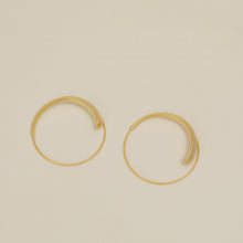 Load image into Gallery viewer, Popular Fashion Gold Plated Matt Hoop Earrings
