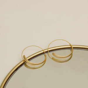 Popular Fashion Gold Plated Matt Hoop Earrings