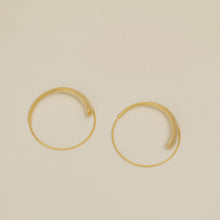 Load image into Gallery viewer, Popular Fashion Gold Plated Matt Hoop Earrings
