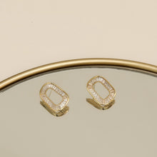 Load image into Gallery viewer, INS Fashion Irregular Rectangle Zircon Diamante Chic Ear Studs Earrings
