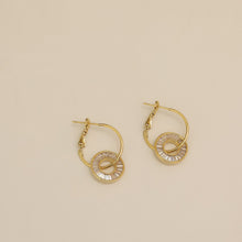 Load image into Gallery viewer, Fashion Unique Design Huggie Earrings with Zircon Circle
