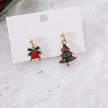 Load image into Gallery viewer, Silver Christmas Elements Drop Earrings - Snow Santa Reindeer Gift Christmas Tree
