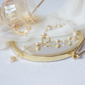 Luxury Fashion Design Fresh Pearl Handmade Gold Plated Necklace