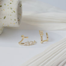 Load image into Gallery viewer, Fashion Design Luxury Zircon Gold Plated Silver Ear Cuff Stud
