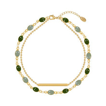 Load image into Gallery viewer, INS Fashion Design 14K Gold Plated Multi Gemstone Line Bracelet
