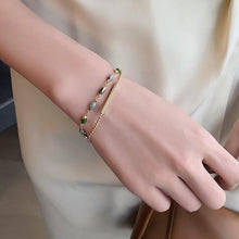Load image into Gallery viewer, INS Fashion Design 14K Gold Plated Multi Gemstone Line Bracelet
