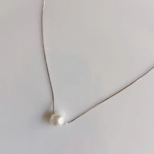Load image into Gallery viewer, White Gold Plated Choker Chain With Pearl 6mm 8mm Necklace
