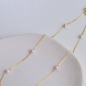 Elegant Mini Star Freshwater Pearl Necklace Choker 14 K Gold Plated Silver