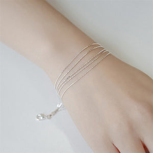 5 Layer Gold Plated Silver Chain Bracelet