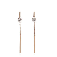 Load image into Gallery viewer, Long Diamante Chain Tassel Earrings
