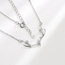 Load image into Gallery viewer, Christmas Elk Anlter Zircon Sterling Silver Necklace
