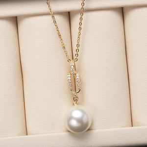 Pearl Jewellery Set with Pearl Pendant and Earrings and Ring for Brides Gold Wedding Earrings