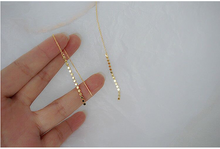 Load image into Gallery viewer, Gold Plated Chain Thread Through Earring
