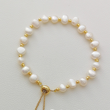 Load image into Gallery viewer, Freshwater Cultured Irregular Pearl Single Strand Bracelet

