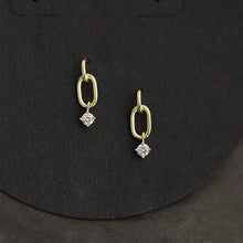 Load image into Gallery viewer, Luxury Zircon Chain Block Earrings
