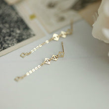 Load image into Gallery viewer, Diamond Shape Tassel Gold Plated Earrings
