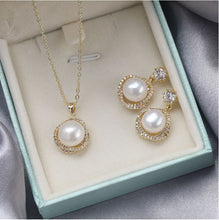 Load image into Gallery viewer, Freshwater Cultured Pendant Necklace and Earrings Set
