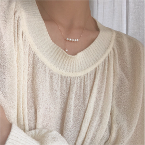 Luxury Mini Pearls Choker Necklace Gold Plated